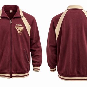 Vokal Track Jacket Men’s 2XL Burgundy Full Zip Sweatshirt Hip Hop Streetwear